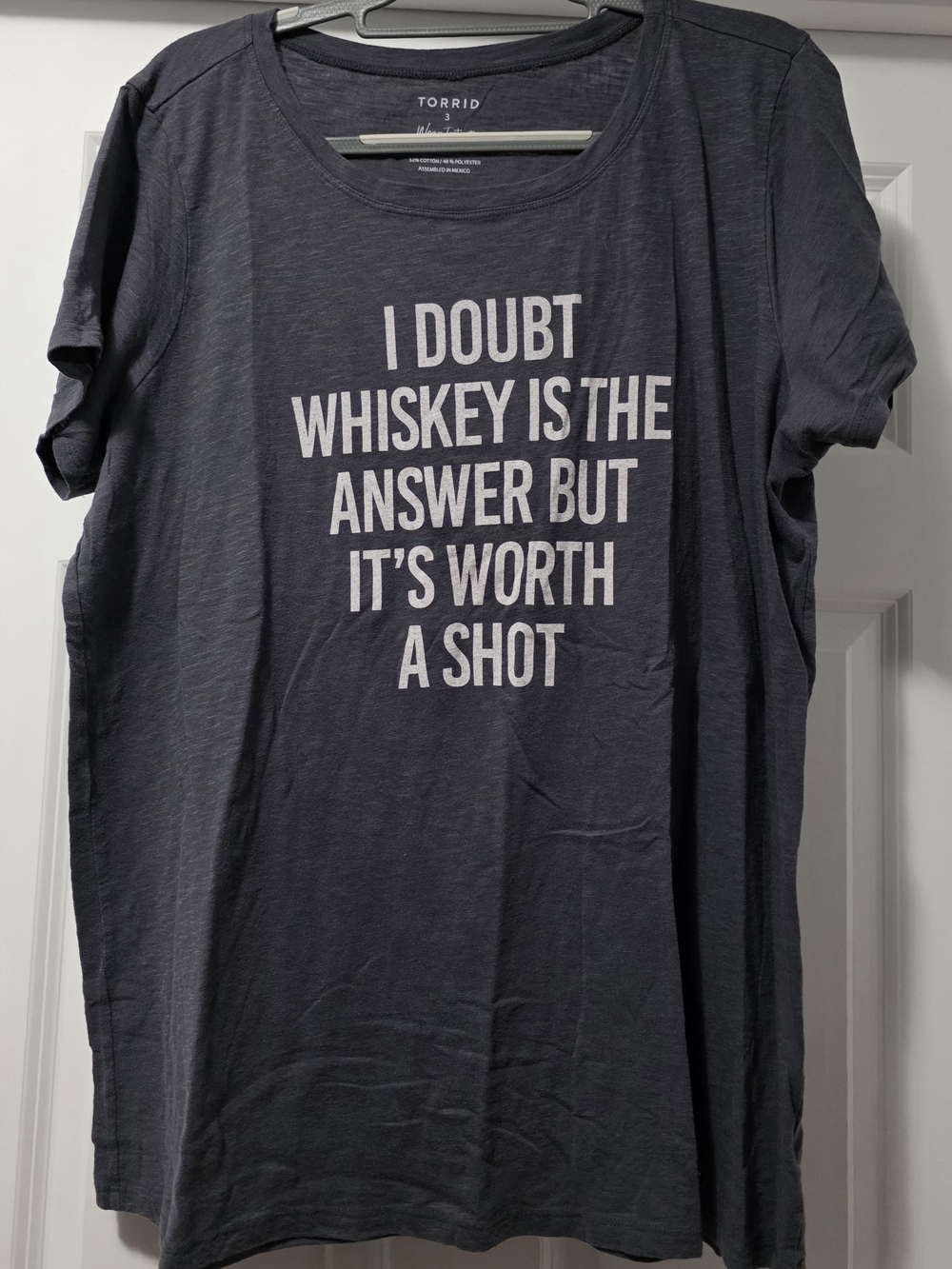 torrid Charcoal Short-Sleeve Graphic Tee with White Text